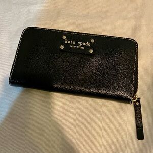 Kate Spade Black Zip Wallet